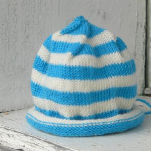Gorro Tejido a mano para niño o niña azul agua marina